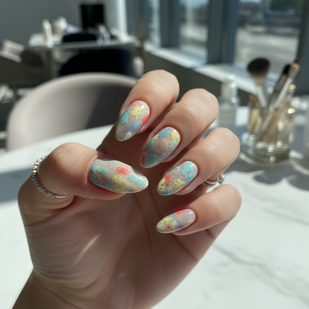 Sophisticated Photo-real Salon Sponge Nails Sponge nail art