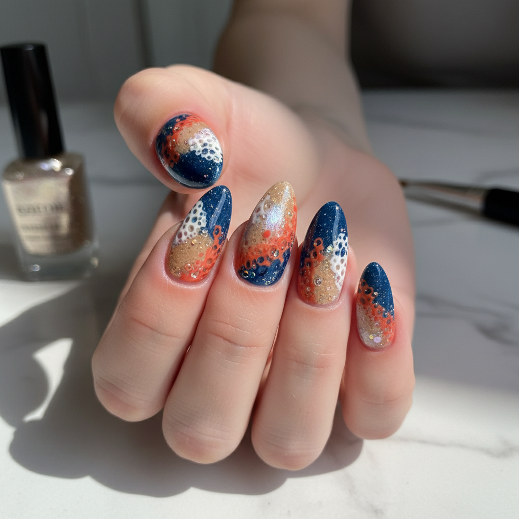 Stunning Photo-real Salon Sponge Nails Sponge nail art