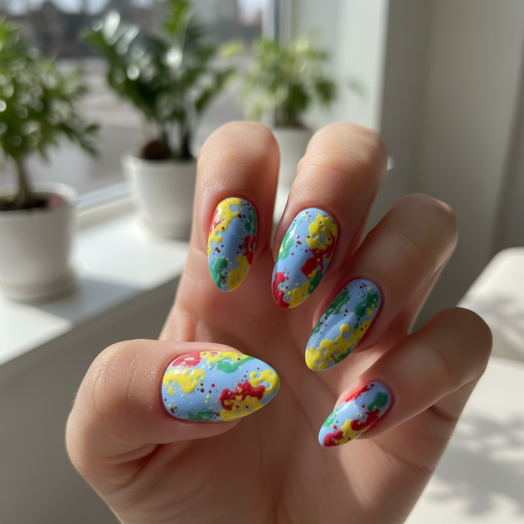 Gorgeous Photo-real Salon Sponge Nails Sponge nail art