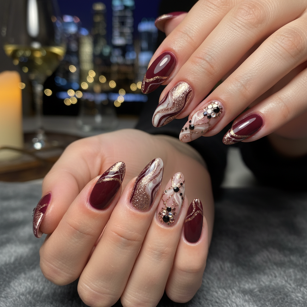 Sophisticated Photo-real Salon Date Night Nails