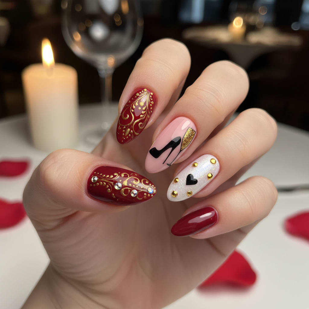 Beautiful Photo-real Salon Date Night Nails