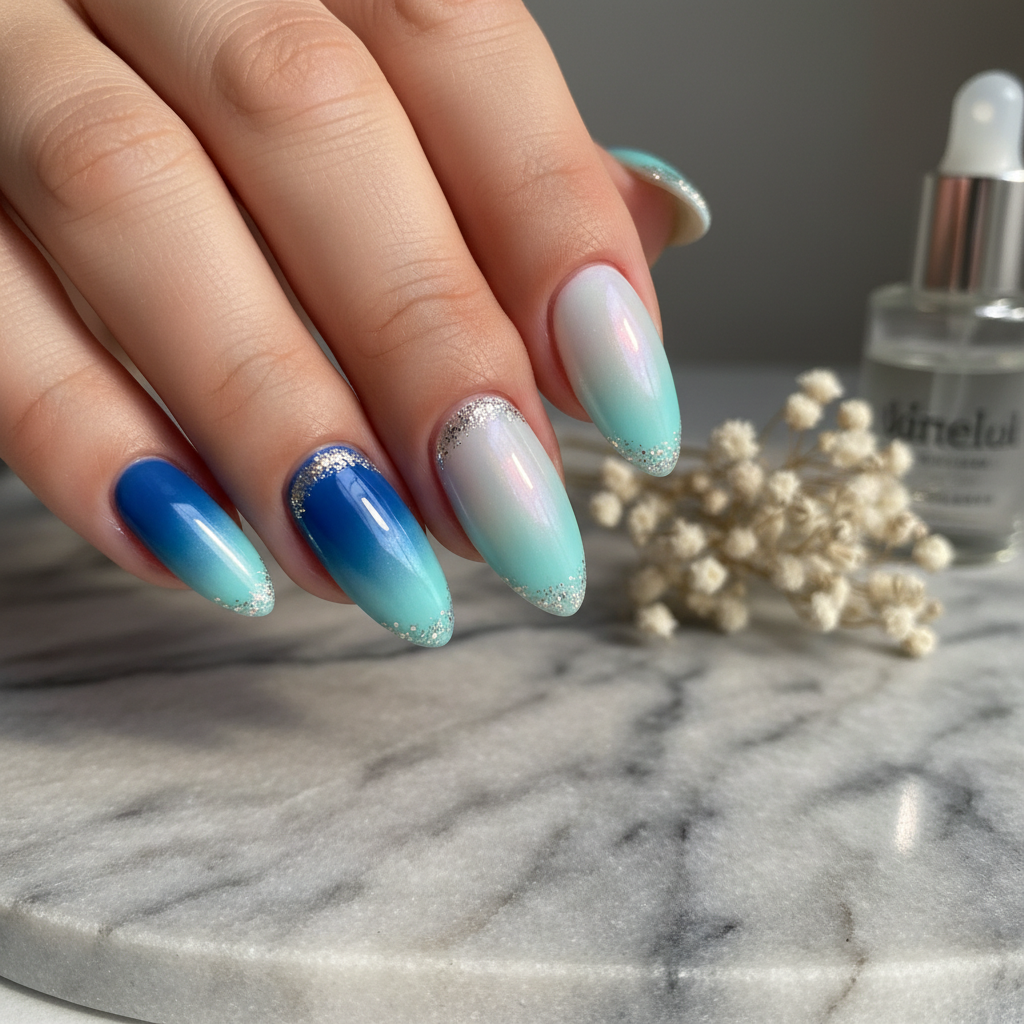 Gorgeous Photo-real Salon Gradient Nails Gradient nail art