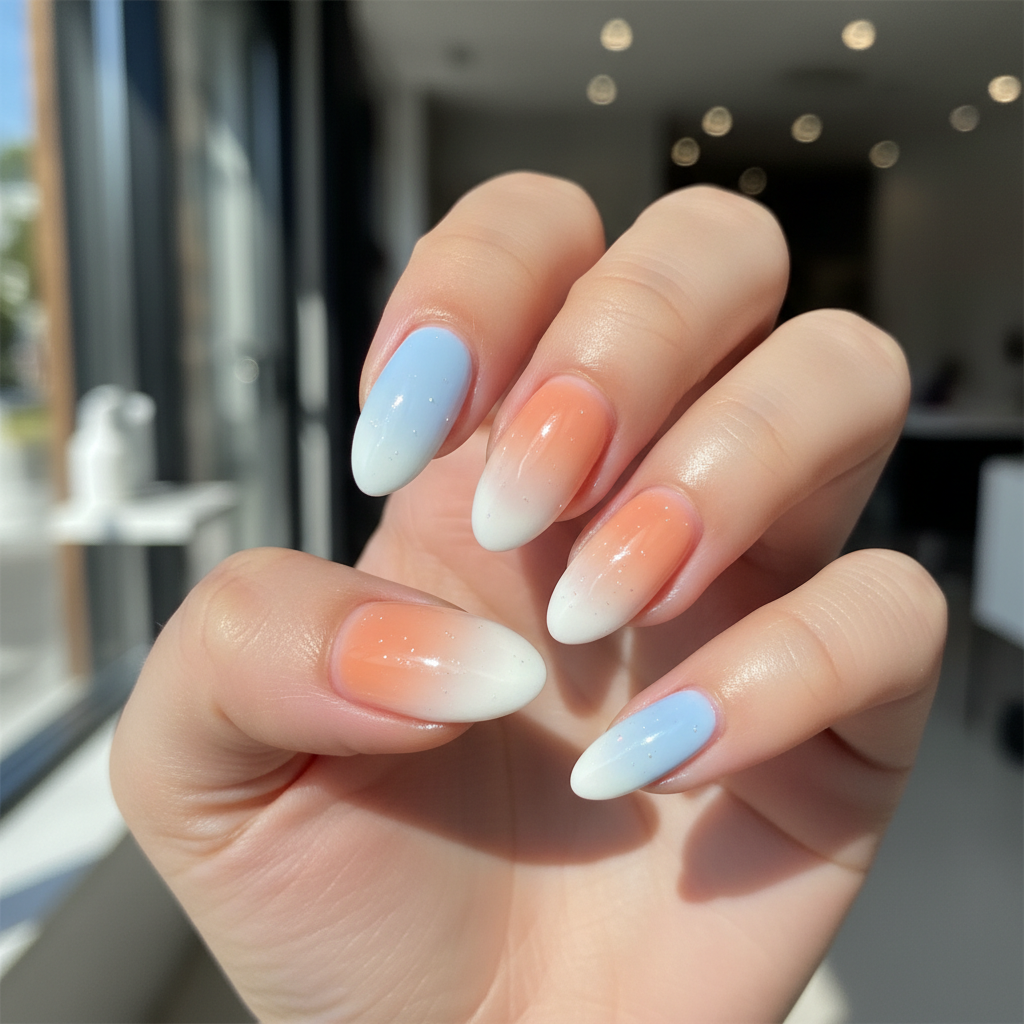 Beautiful Photo-real Salon Gradient Nails Gradient nail art