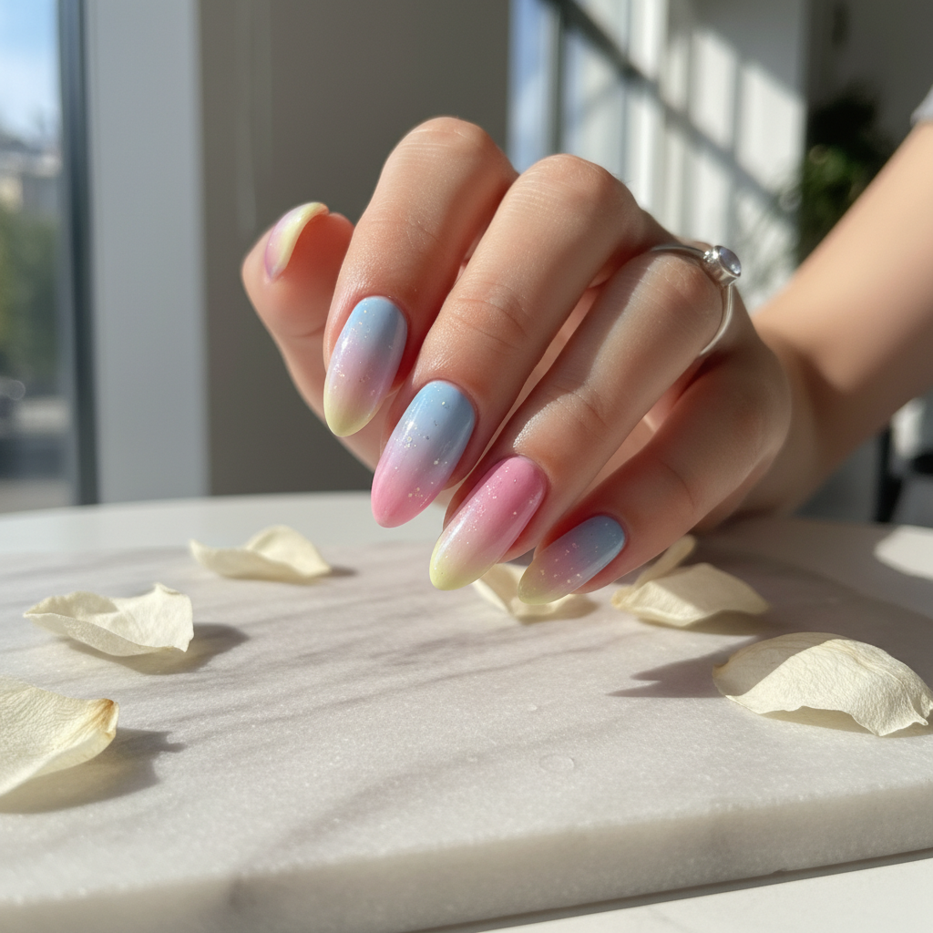 Beautiful Photo-real Salon Gradient Nails Gradient nail art
