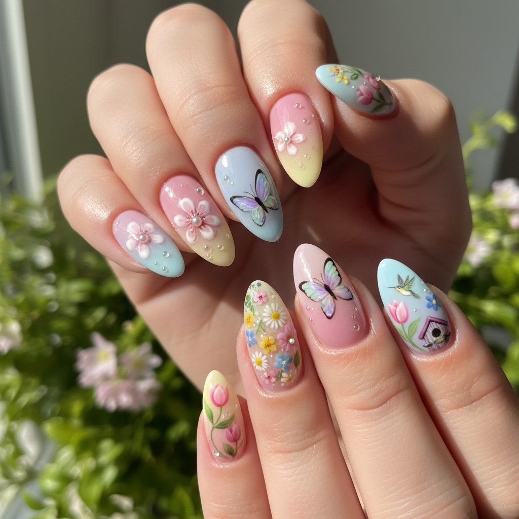 Stunning Photo-real Salon Spring Nails