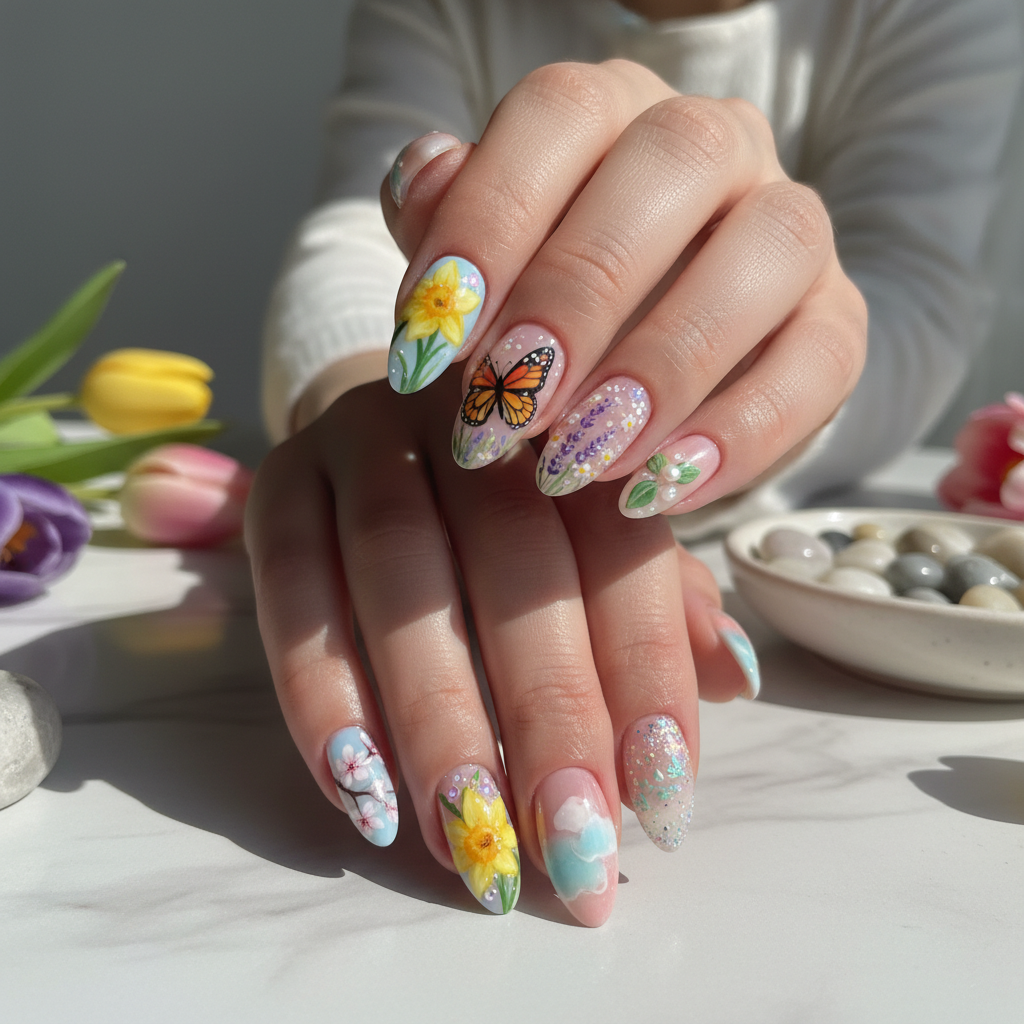 Gorgeous Photo-real Salon Spring Nails