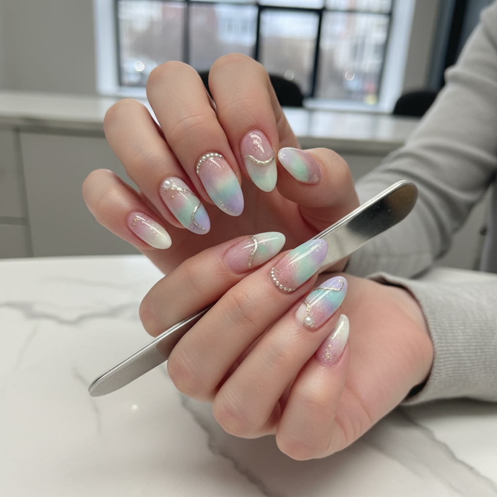 Photo-real Salon Sponging Nails Sponging nail art