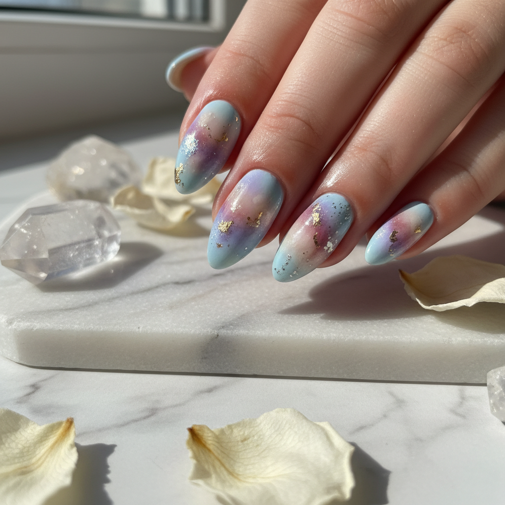 Sophisticated Photo-real Salon Sponging Nails Sponging nail art