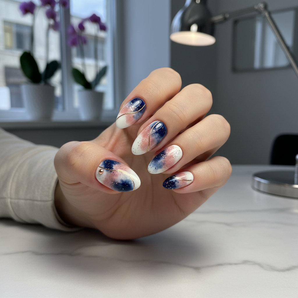 Photo-real Salon Sponging Nails Sponging nail art