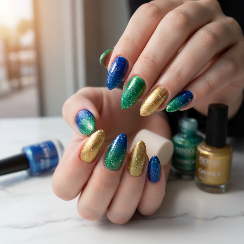 Gorgeous Photo-real Salon Sponging Nails Sponging nail art