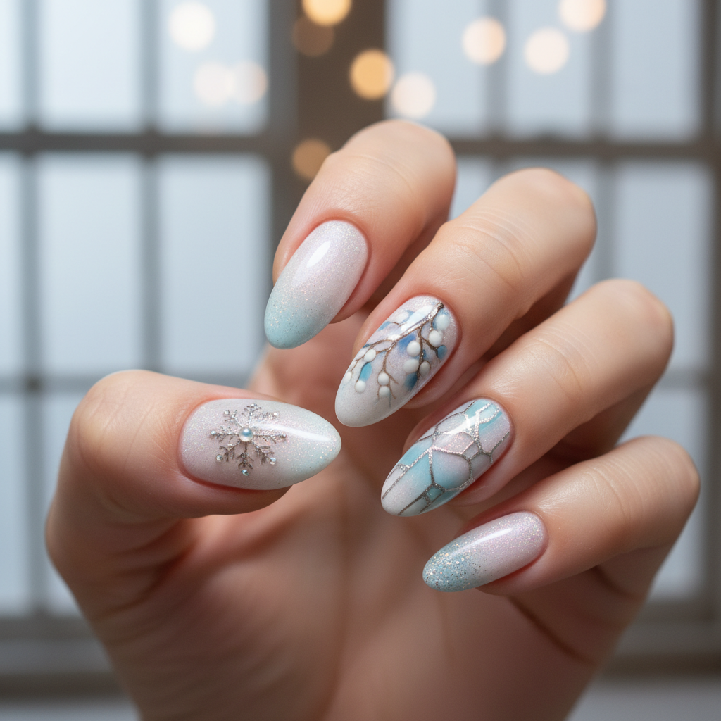 Sophisticated Photo-real Salon Winter Nails