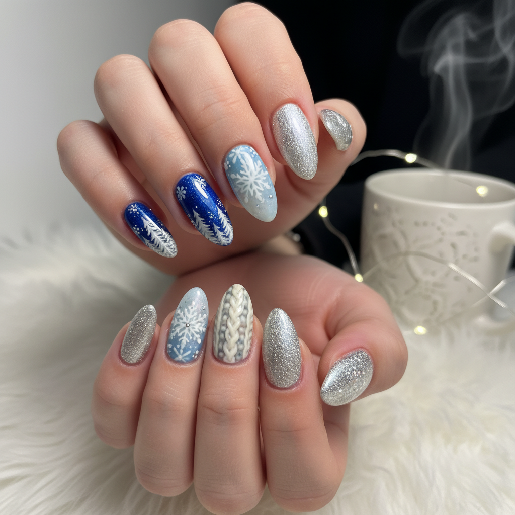 Sophisticated Photo-real Salon Winter Nails