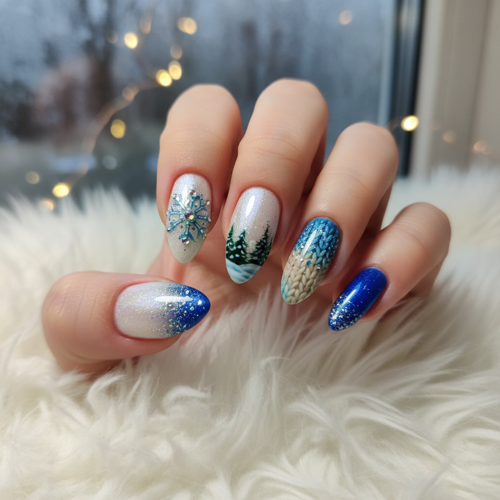 Gorgeous Photo-real Salon Winter Nails