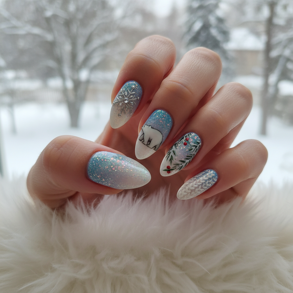 Stunning Photo-real Salon Winter Nails