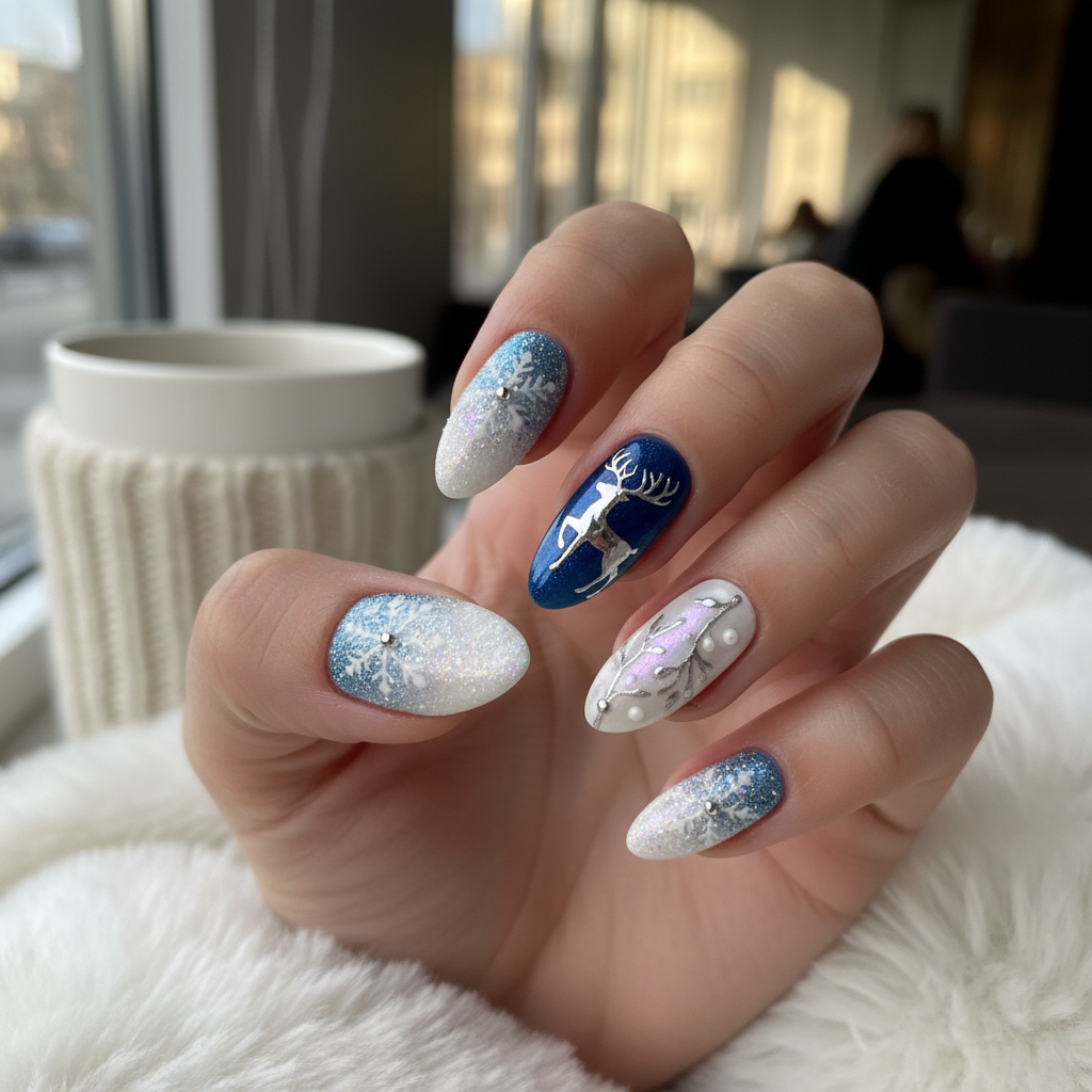 Beautiful Photo-real Salon Winter Nails