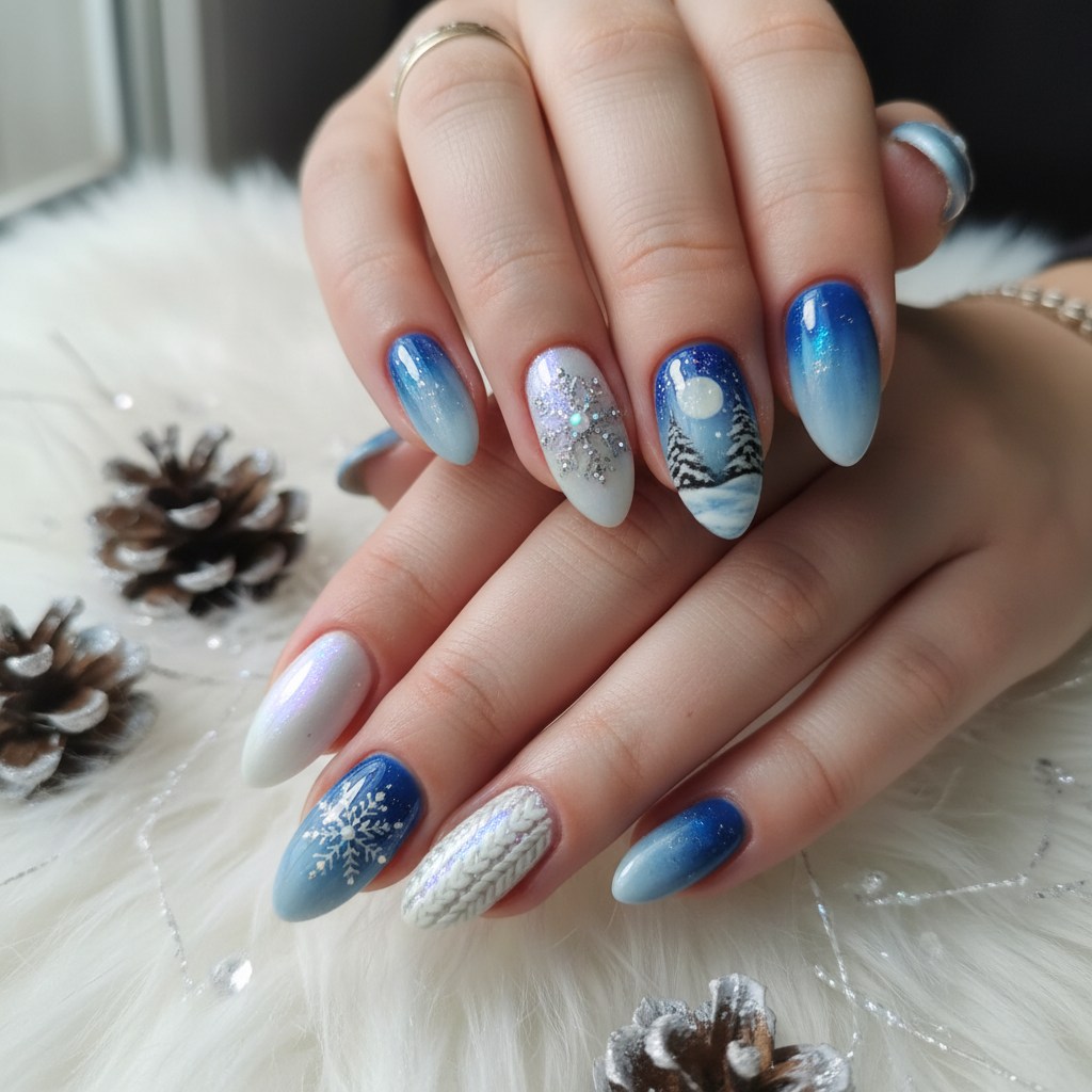 Beautiful Photo-real Salon Winter Nails