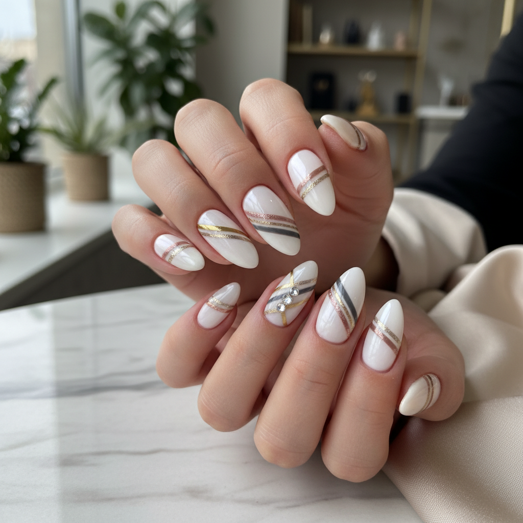 Photo-real Salon Stripes Nails