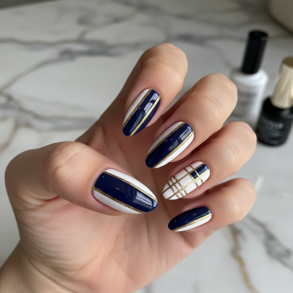Stunning Photo-real Salon Stripes Nails Stripes nail art