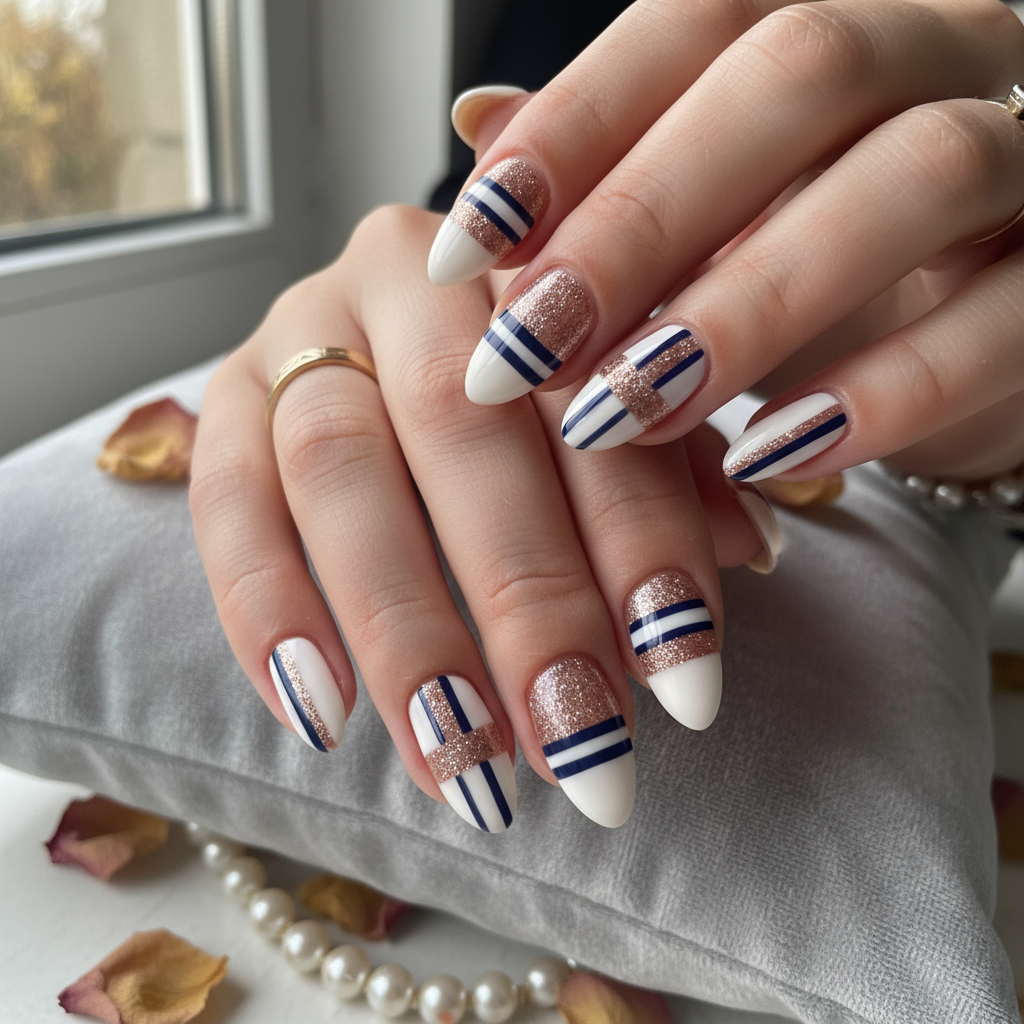 Gorgeous Photo-real Salon Stripes Nails Stripes nail art