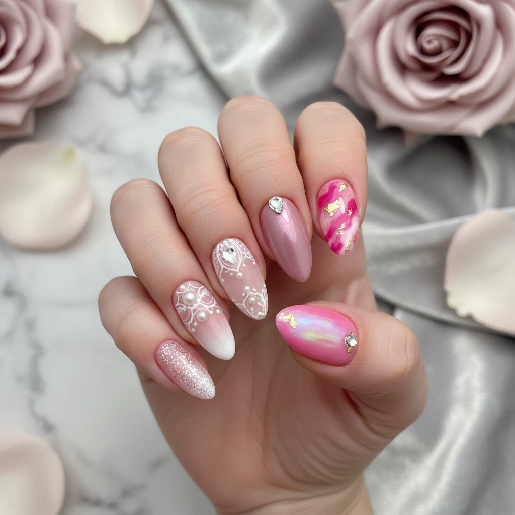 Photo-real Salon Pink Nails