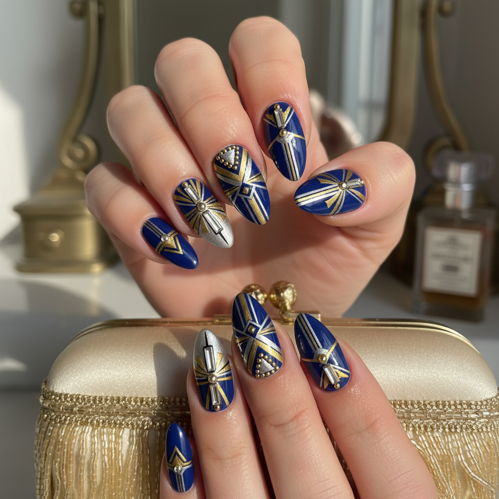 Stunning Photo-real Salon Art Deco Nails Art Deco nail art