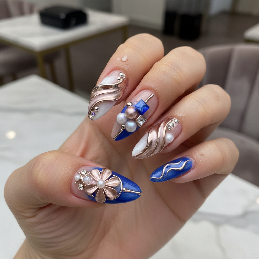 Stunning Photo-real Salon 3D Nails 3D nail art