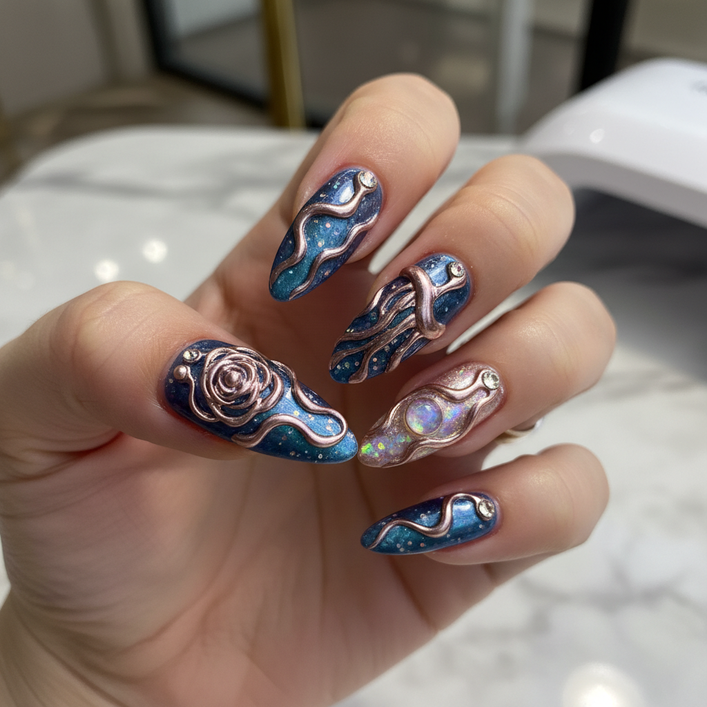 Stunning Photo-real Salon 3D Nails 3D nail art