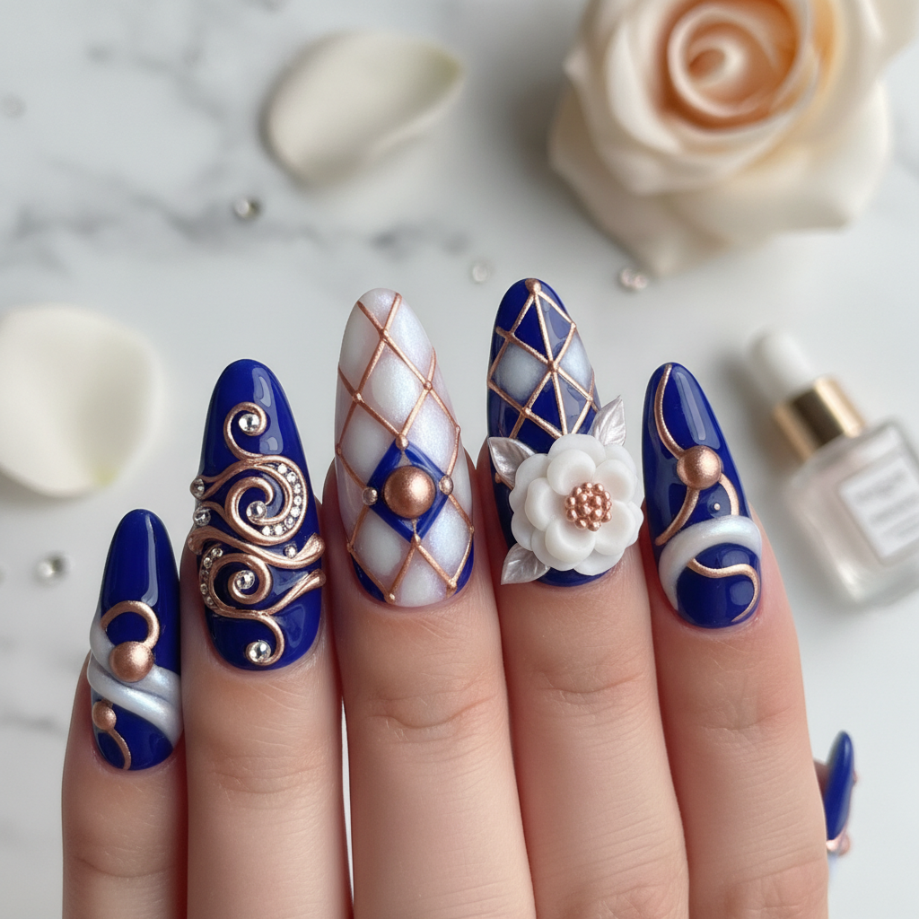 Stunning Photo-real Salon 3D Nails 3D nail art