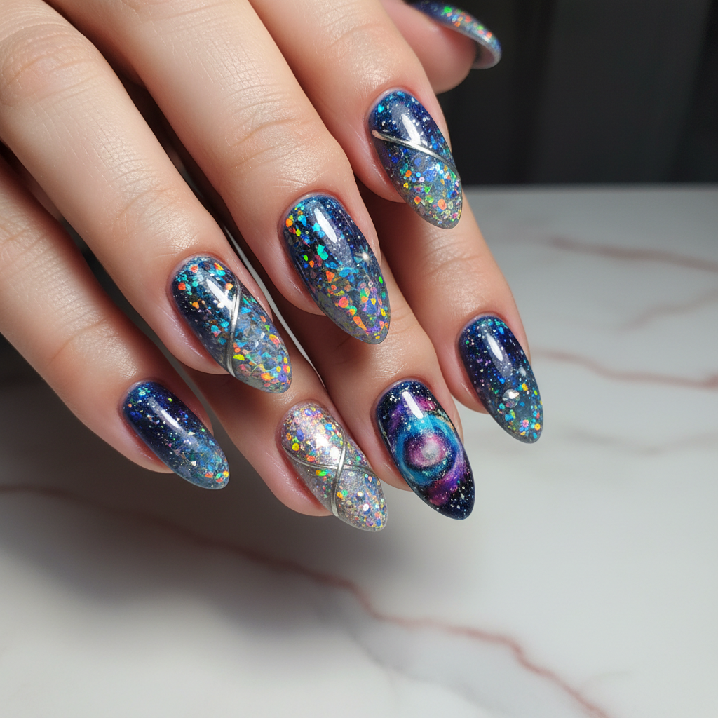 Gorgeous Photo-real Salon Holographic Nails