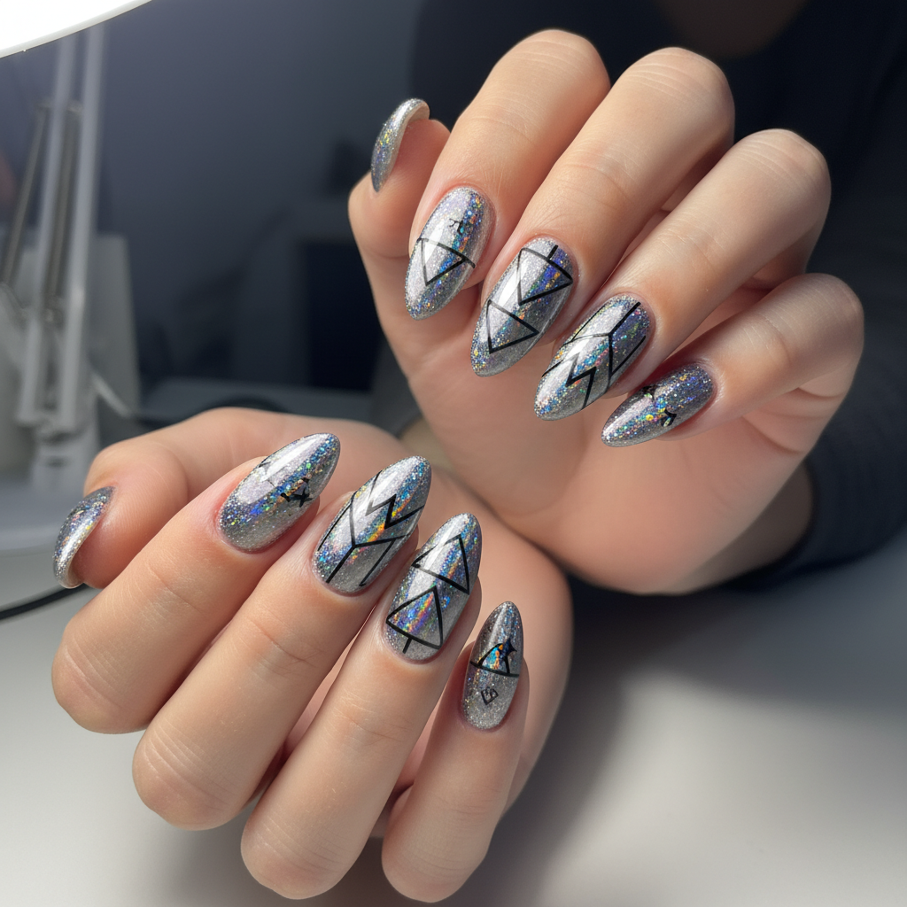 Stunning Photo-real Salon Holographic Nails