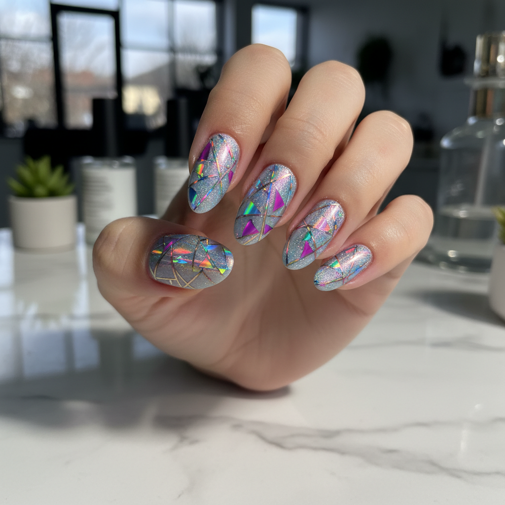 Gorgeous Photo-real Salon Holographic Nails