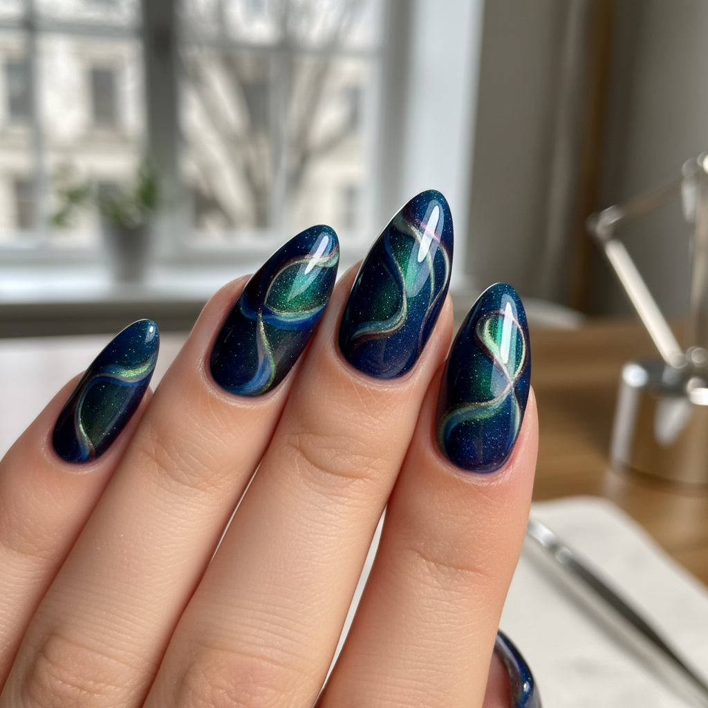 Stunning Photo-real Salon Magnetic Nails Magnetic nail art