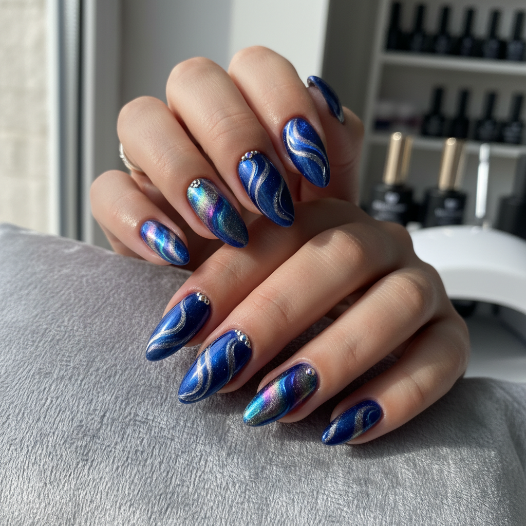 Beautiful Photo-real Salon Magnetic Nails Magnetic nail art