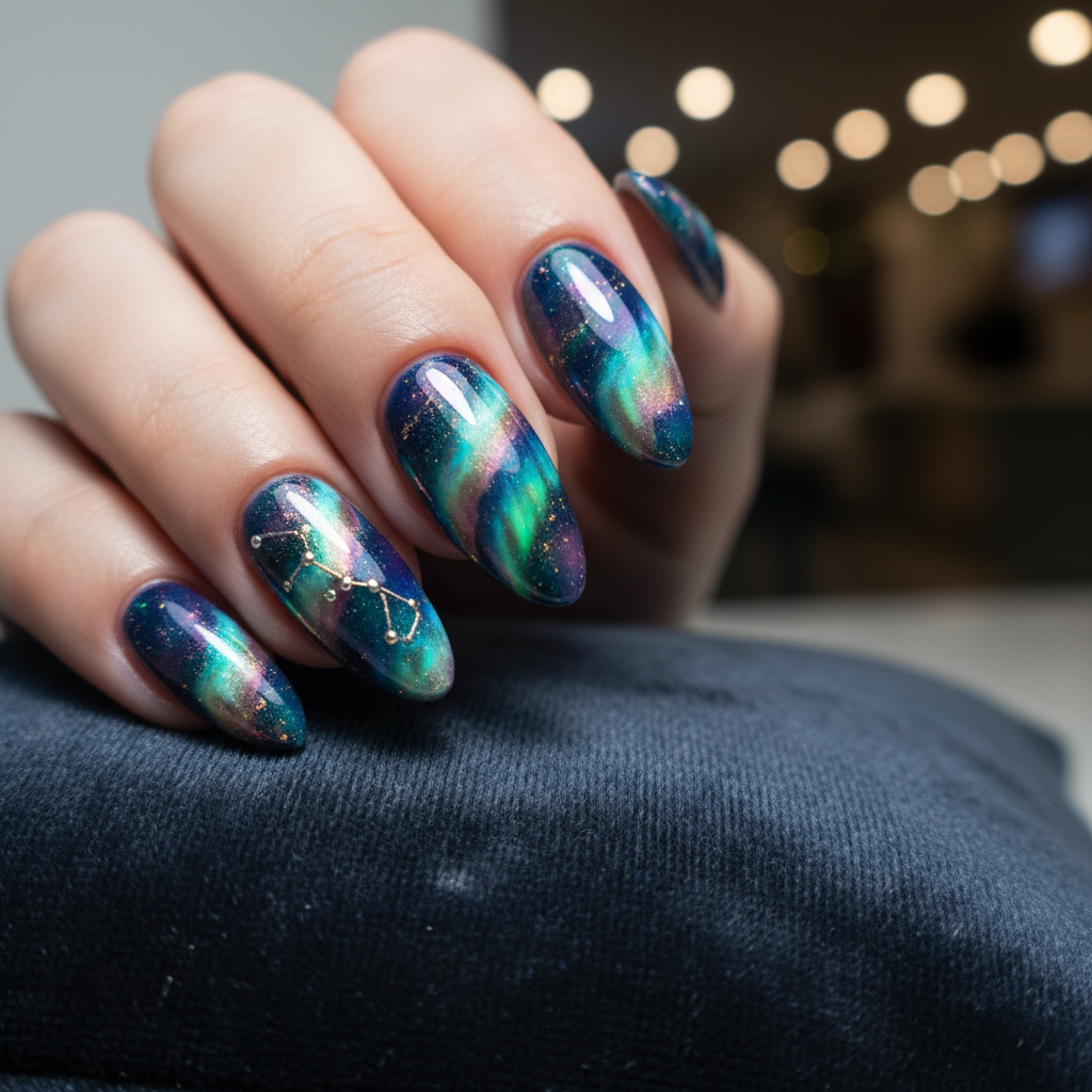 Stunning Photo-real Salon Aurora Nails Aurora nail art