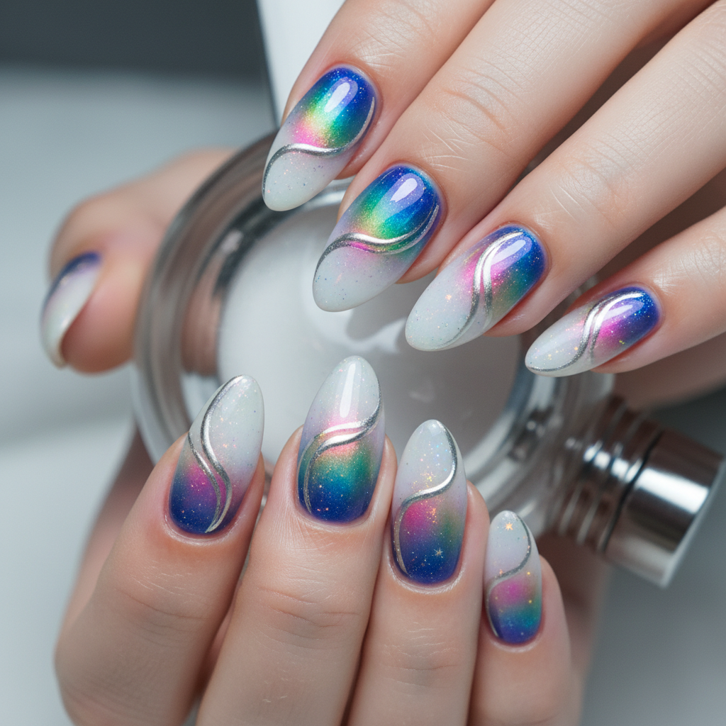 Photo-real Salon Aurora Nails Aurora nail art