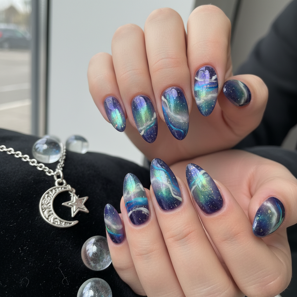 Stunning Photo-real Salon Aurora Nails Aurora nail art