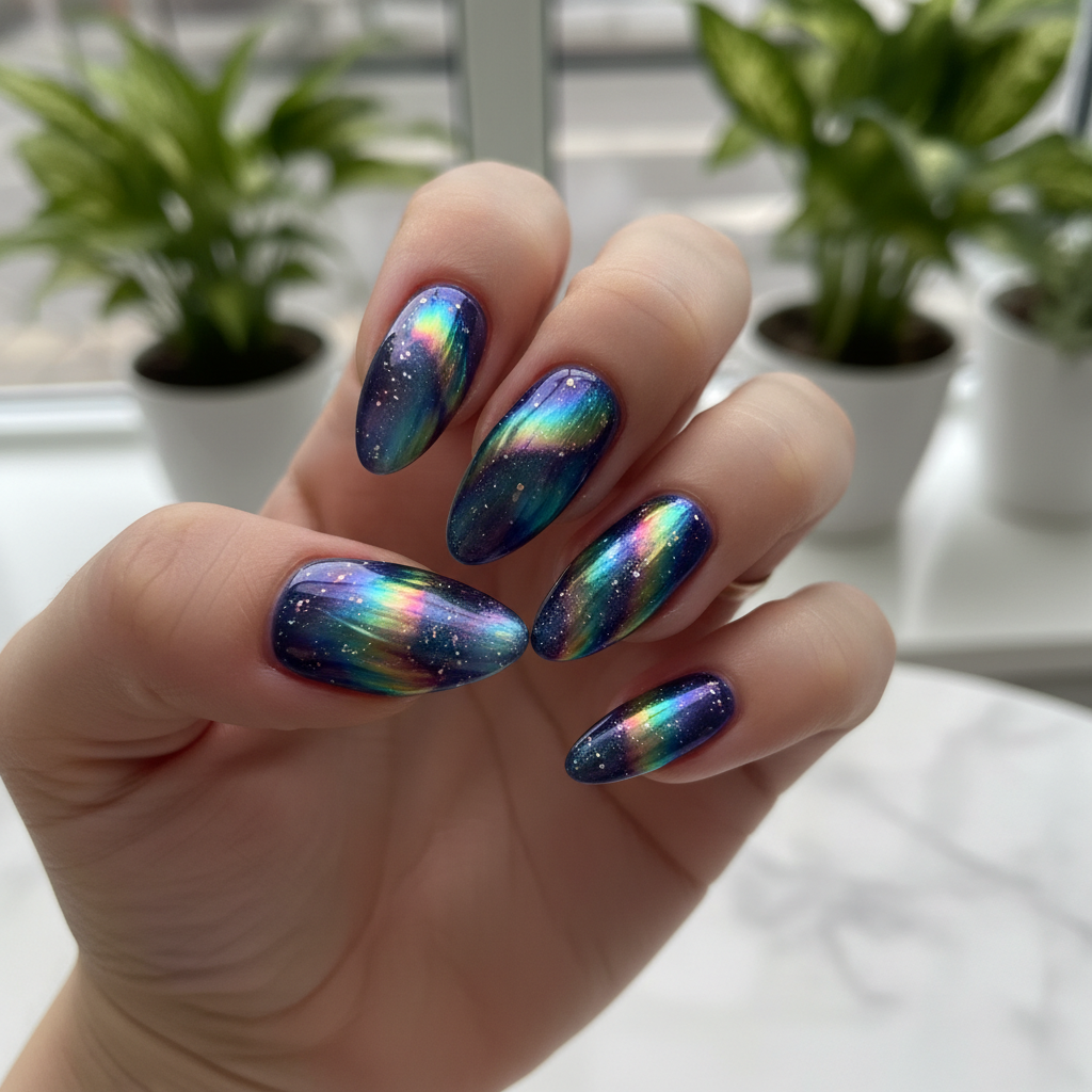 Gorgeous Photo-real Salon Aurora Nails Aurora nail art