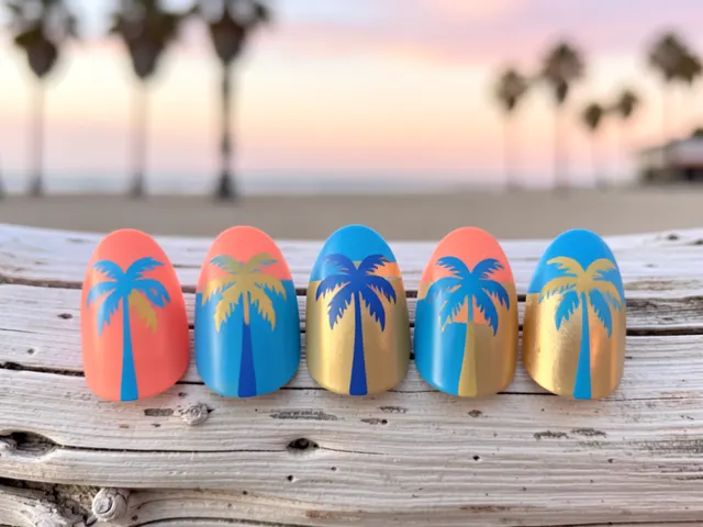Nail art inspired by Apple Valley, California