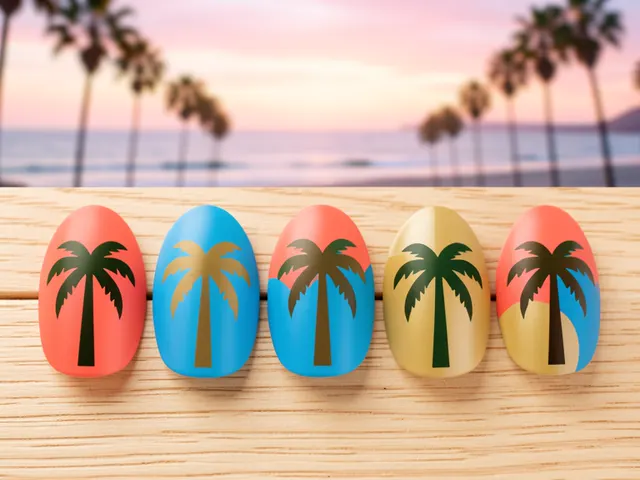 Nail art inspired by Los Angeles, California