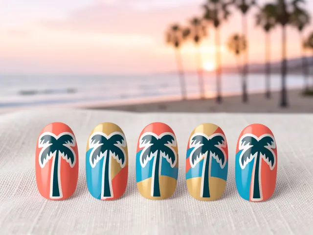 Nail art inspired by San Diego, California