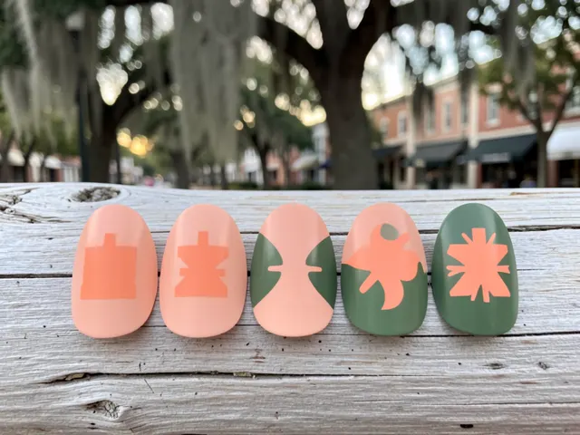Nail art inspired by Alpharetta, Georgia