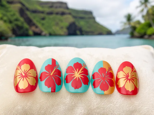 Nail art inspired by Kihei, Hawaii