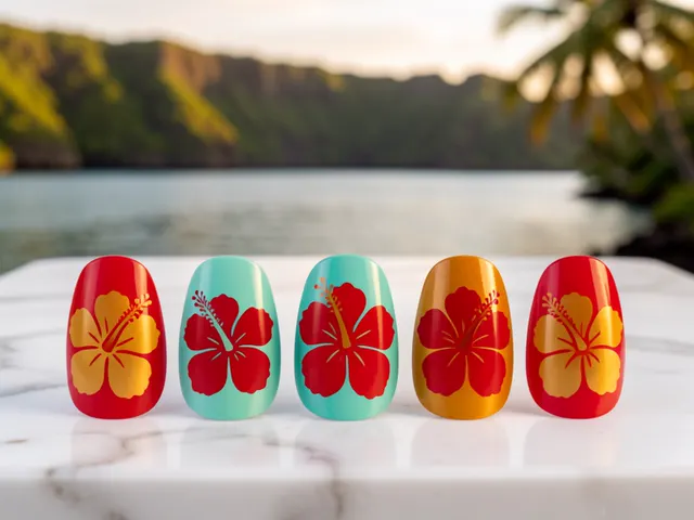 Nail art inspired by Makawao, Hawaii