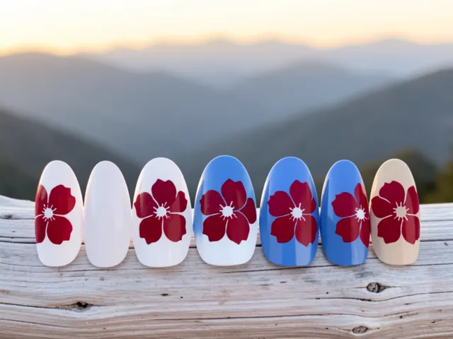 Nail art inspired by Apex, North Carolina