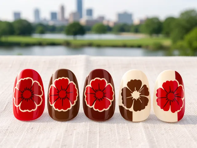 Nail art inspired by Cincinnati, Ohio