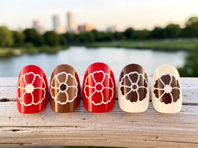 Nail art inspired by Columbus, Ohio