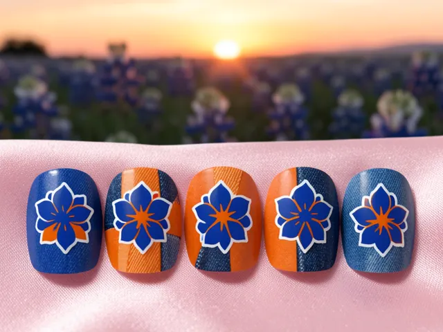 Nail art inspired by El Paso, Texas