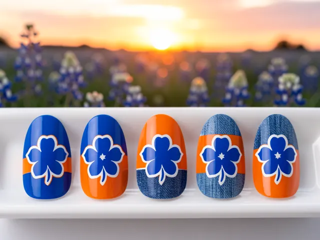 Nail art inspired by Houston, Texas