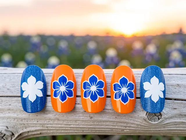 Nail art inspired by San Antonio, Texas